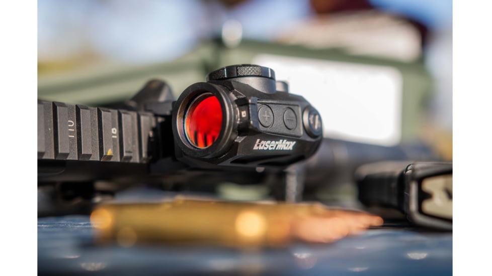 LaserMax Rifle Reflex Red Dot Sight, 3 MOA Red Dot, Matte Black, LMRRDS