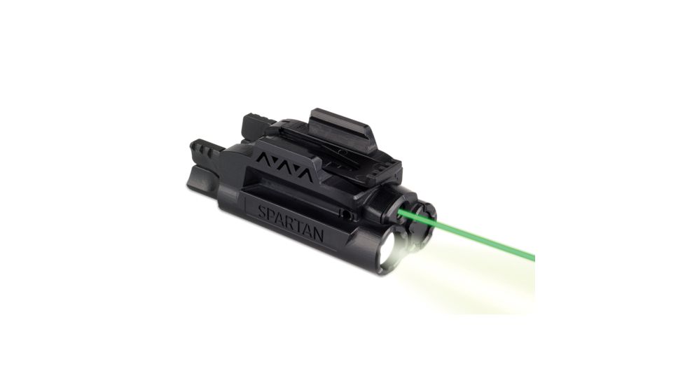 LaserMax Spartan Adjustable Fit LED Weapon Lights, AAA, Green, Black, SPS-C-G