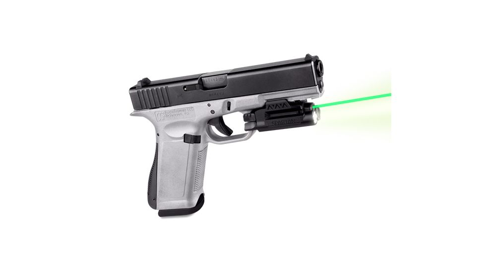 LaserMax Spartan Adjustable Fit LED Weapon Lights, AAA, Green, Black, SPS-C-G