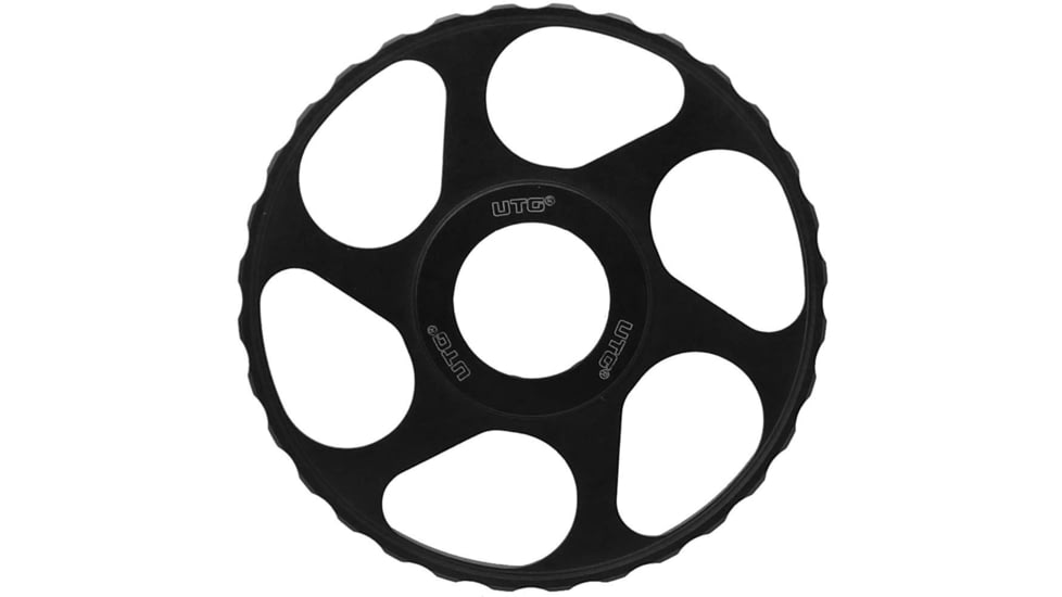 UTG Pro Leapers 100mm Side Wheel for Bubble Leveler Scope, SCP-SW100BL, Black, SCP-SW100BL