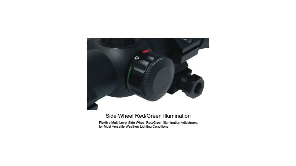 Leapers 5th Gen 4-16X50 Full Size Scope Side Wheel with Red Green Illumination