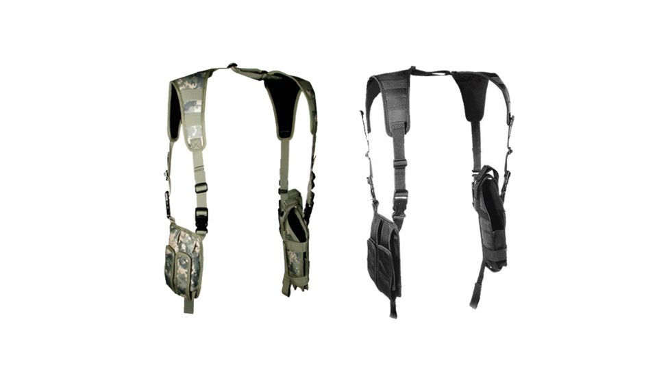 Leapers Adjustable Law Enforcement Vertical Shoulder Holster for Pistol/Flashlight/Laser Accessories