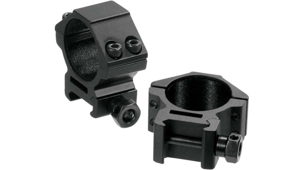 Leapers UTG ACCUSHOT 30mm/2PCs Low Profile Picatinny/Weaver Rings, Black, RGWM-30L4