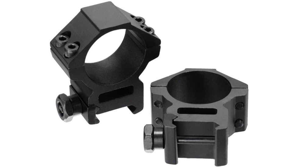 Leapers UTG ACCUSHOT 30mm/2PCs Medium Profile Picatinny/Weaver Rings, Black, RGWM-30M4