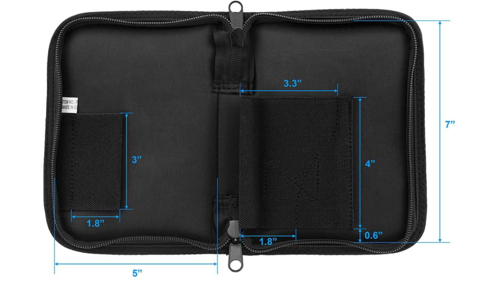 UTG Pro Discreet Handgun Case for Sub-compact Pistol and Revolver, Black, PVC-PC380