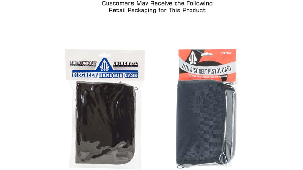 Leapers UTG Discreet Handgun Case for Sub-compact Pistol and Revolver, Black, PVC-PC380