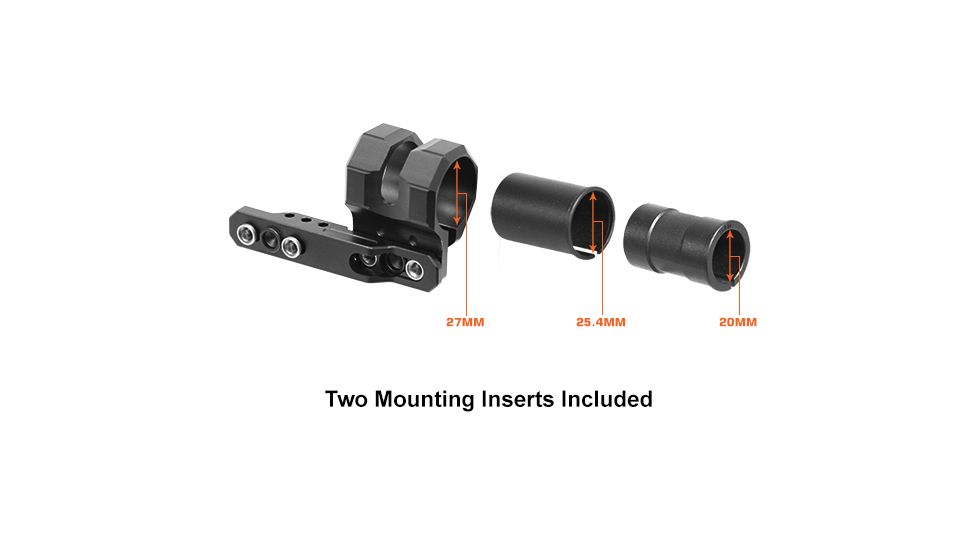 Leapers UTG Keymod Offset Flashlight Ring Mount, Matte Black RG-FL27KC