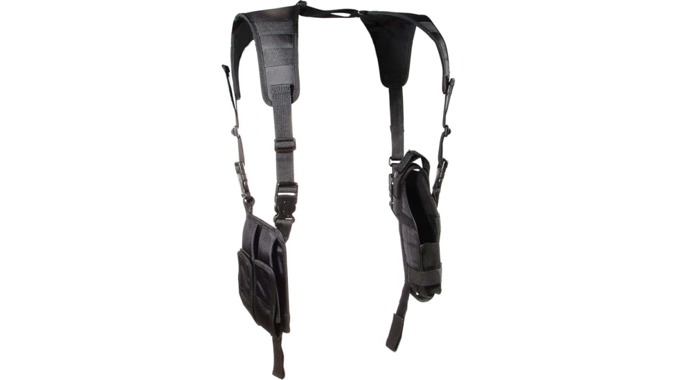 Leapers UTG Law Enforcement Vertical Shoulder Holster, Heckler &amp; Koch MP5/Uzi Submachine Gun, Ambidextrous, Black, PVC-H175B