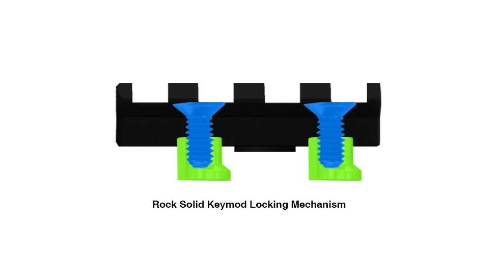 Leapers UTG PRO 1.57in 4-Slot Keymod Picatinny Rail Section, Black MTURS04S