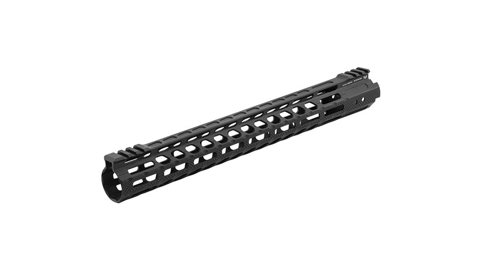 Leapers UTG PRO AR-15 Ultra Slim Free Float M-LOK Handguard, 15 inch, 6061-T6 Aircraft Grade Aluminum, Steel Barrel Nut, Black MTU019SSM3