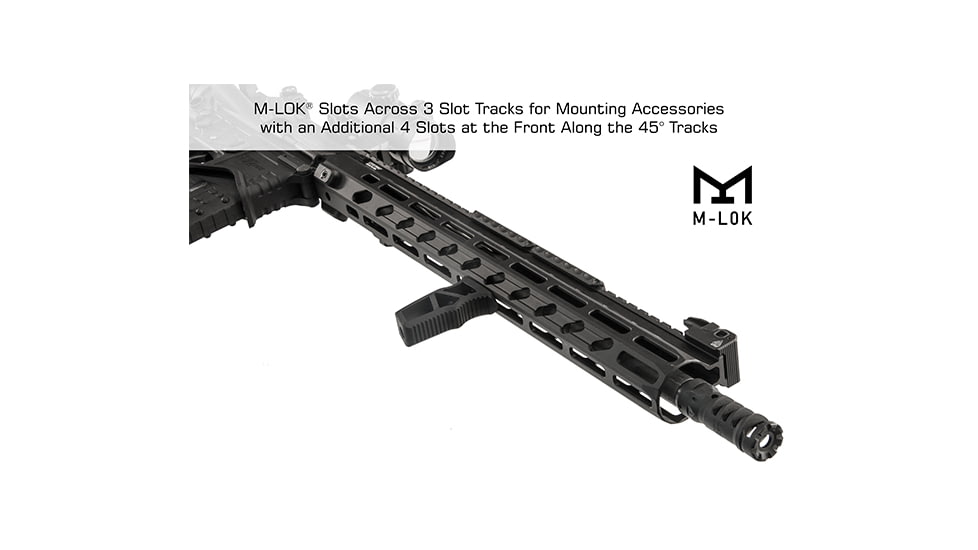 Leapers UTG PRO Arwen 15in M-LOK Free Float Handguard, Black, MTU047SEM