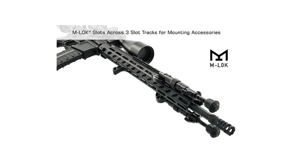 Leapers UTG PRO Arwen 17in M-LOK Free Float Handguard, Black, MTU048SEM