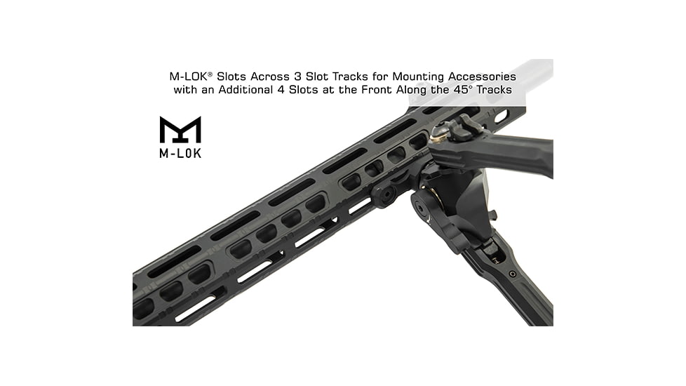 Leapers UTG PRO Forerunner 17in M-LOK Free Float Handguard, Black, MTU048SPM