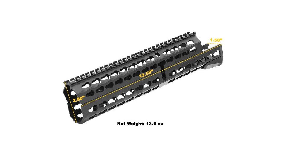 Leapers UTG PRO Romanian AK47 13.6in KeyMod/Picatinny Handguard MTU027SSKA