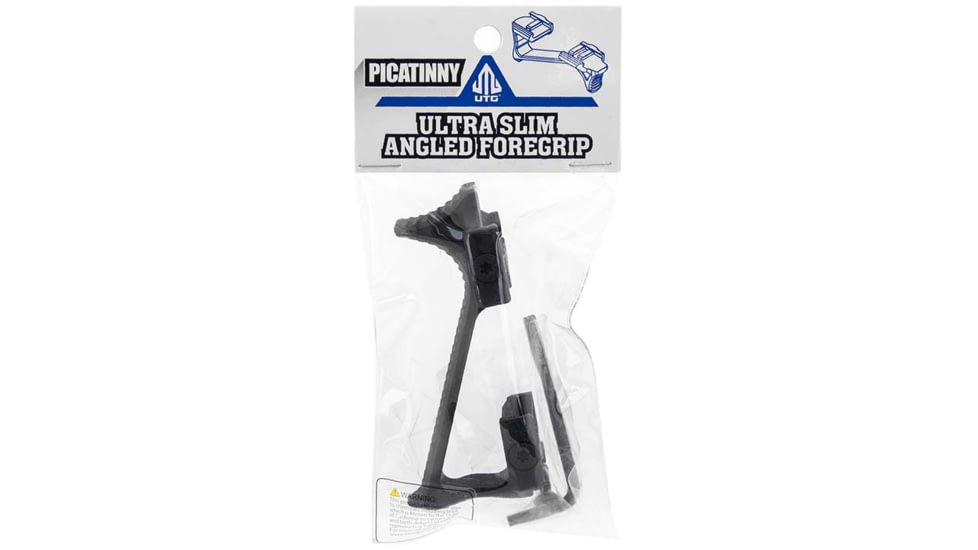 Leapers UTG Ultra Slim Angled Foregrip, Picatinny, Matte Black, MT-AFGP01