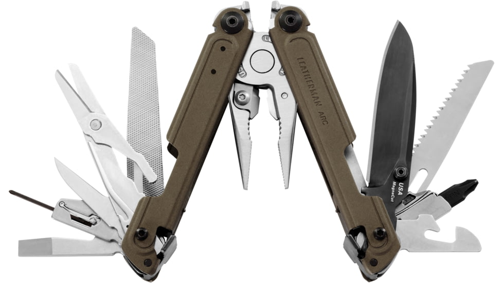 Leatherman ARC Multi-Tool, 2.76in, MagnaCut Stainless Steel Blade, Talos 420 Stainless Steel Handle, 833328