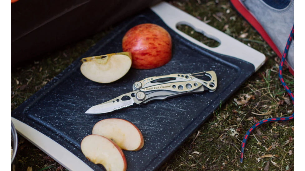 Leatherman Skeletool Multi-Tool, 2.6in, 420HC Stainless Steel Clip Point Blade, Stainless Steel Handle, 830845