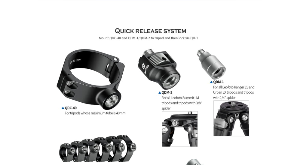 Leofoto 32LS Push Button Quick Detach Modular Tripod Strap, Black, Strap-32LS