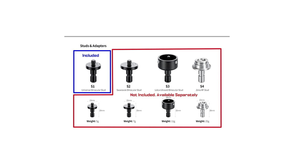 Leofoto BC-03 Hands Free Modular Binoculars Adapter, Tripod Mount Arca Compatible, Black, BC-03