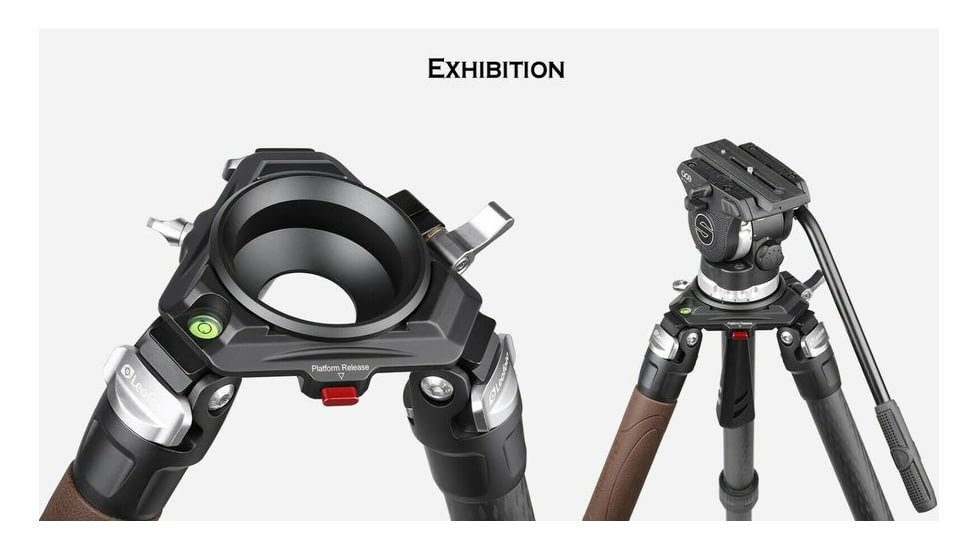 Leofoto Gitzo 5 Series and LM/N-4 Series BA-100 100mm Half-Bowl Video Head Adapter, Black, BA-100