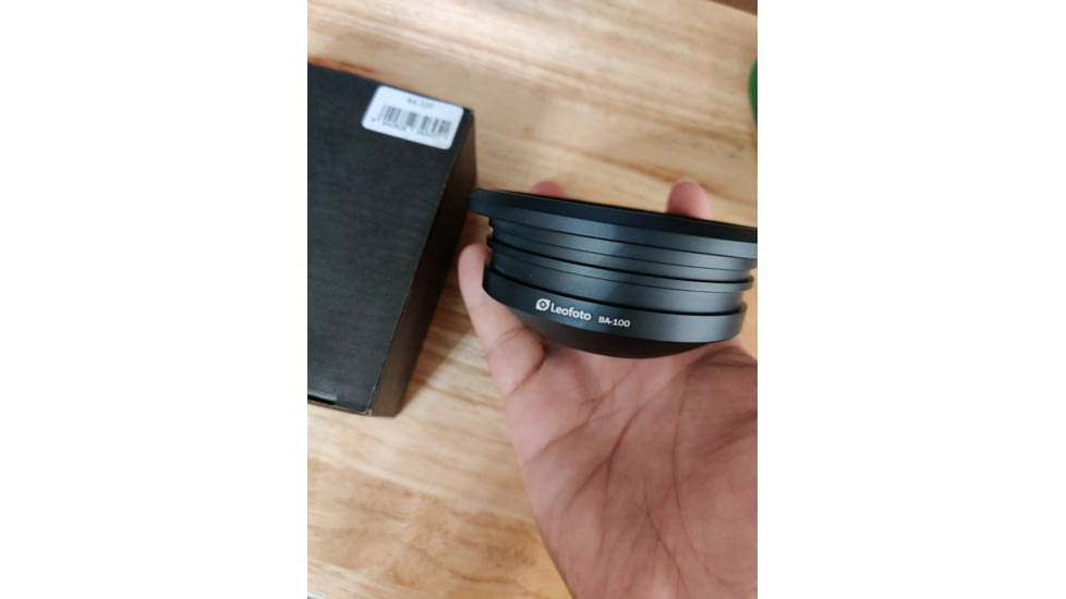 Leofoto Gitzo 5 Series and LM/N-4 Series BA-100 100mm Half-Bowl Video Head Adapter, Black, BA-100