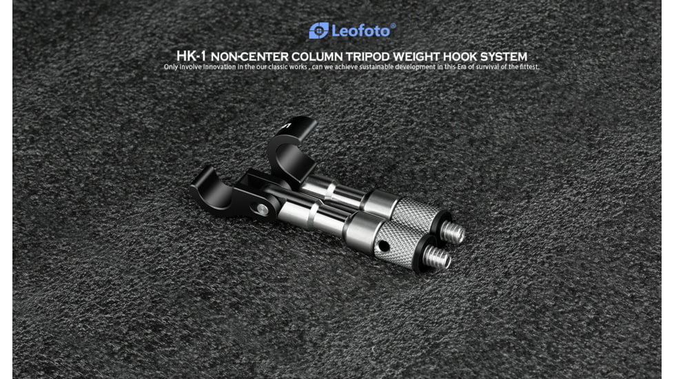 Leofoto HK-01 Tripod Weight Hook 1/4 Thread w/LS Ranger Tripods w/o Leveling, Black, HK-01