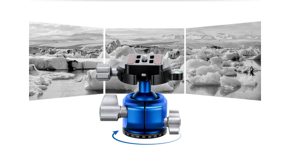 Leofoto LH-30 Low Profile Ball Head &amp; QR Plate. Arca, Black, LH-30