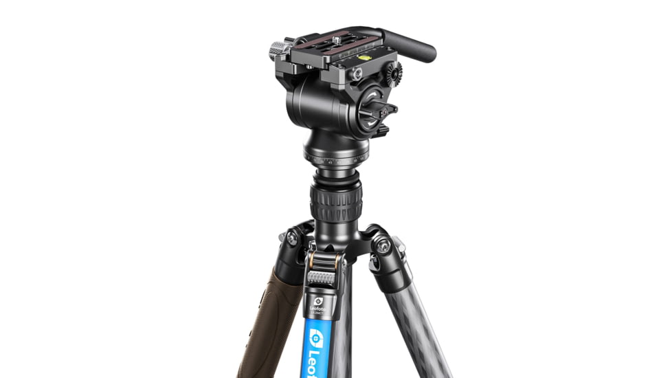 Leofoto LX-254CT/BV-5B Reversible Travel Tripod w/ Bino Fluid Head Kit, Black, LX-254CT+BV-5B