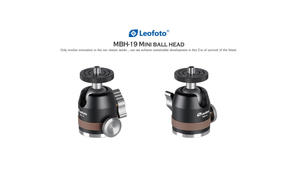 Leofoto MBH-19 Micro/Mini Ball Head, Black, MBH-19