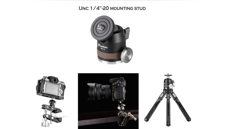 Leofoto MBH-19 Micro/Mini Ball Head, Black, MBH-19