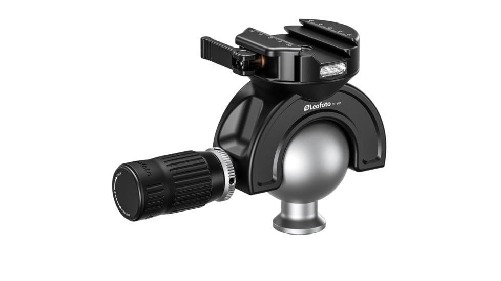 Leofoto MH-60X Full Dynamic Ball Head /w Handlebar Control for SA-X Series Tripods, Arca/Picatinny, Black, MH-60X