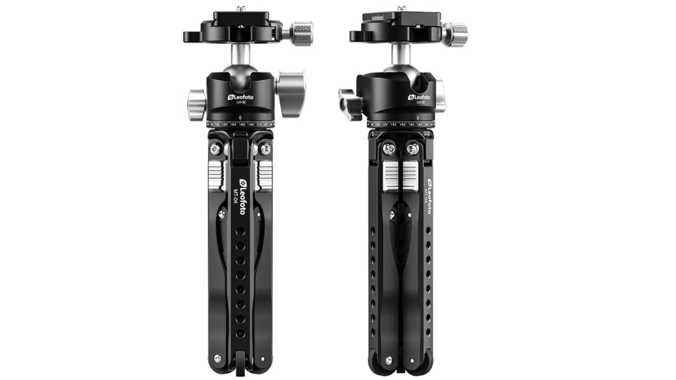 Leofoto MT-04/LH-30 Folding Aluminum Mini Tripod w/ Ball Head Set and Bag, Black, MT-04+LH-30