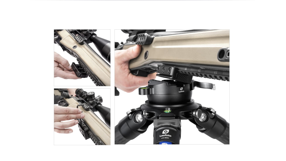 Leofoto YB-75LC Leveling Base w/ Handle for 75mm Bowl, Arca, Black, YB-75LC