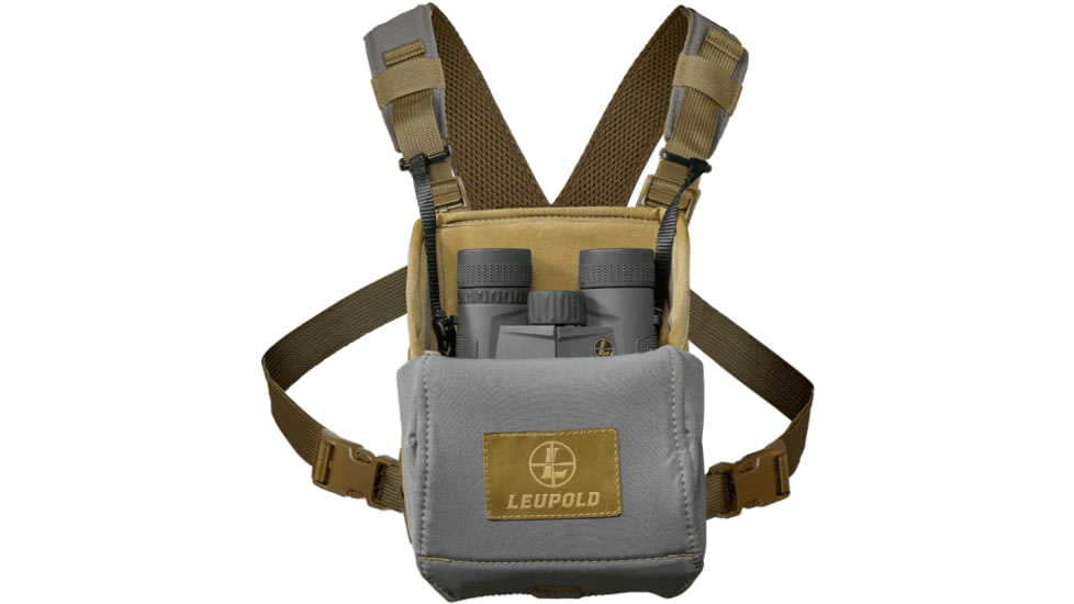 Leupold Non-Magnetic Enclosed Binocular Harness, Tan/Grey, 185627