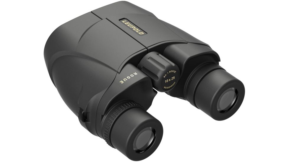 Leupold Rogue 10x25 Compact Porro Prism Waterproof Binoculars, Black 59225
