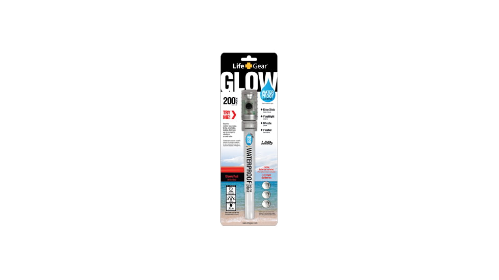 Life Gear LED 200 Hr Water Proof Glow Stick Flashlight LG123