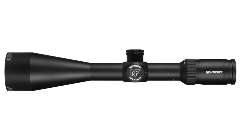 NightForce SHV 4-14x56mm .250MOA Rifle Scope, Forceplex Reticle, Non-Illuminated, Black, Full-Size, C584