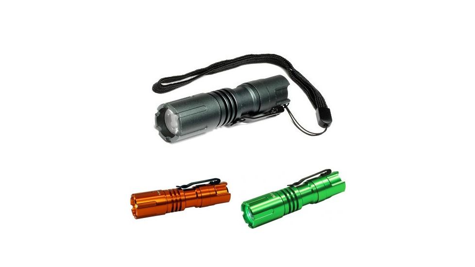 Lightstar100 Flashlight 110 Lumens + Strobe (Batteries Incl.), Grey, Hi Vis Orange, Hi-Vis Green