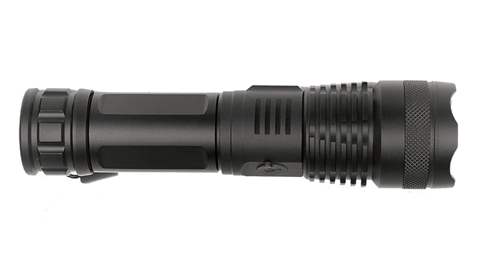 Lion Power Optics High-Powered Rechargeable 1800 Lumens LED Flashlight, Black, LPO150