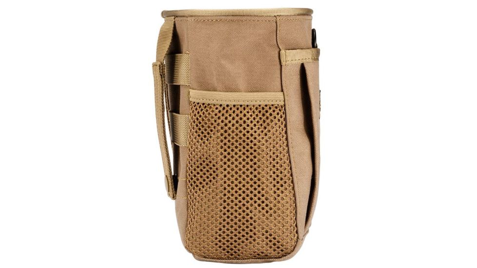 Loaded Gear CX-700 Drawstring Dump Pouch, Compatible w/ Molle System, Dark Earth, 5.5 x 3 x 7.5 in BI12626