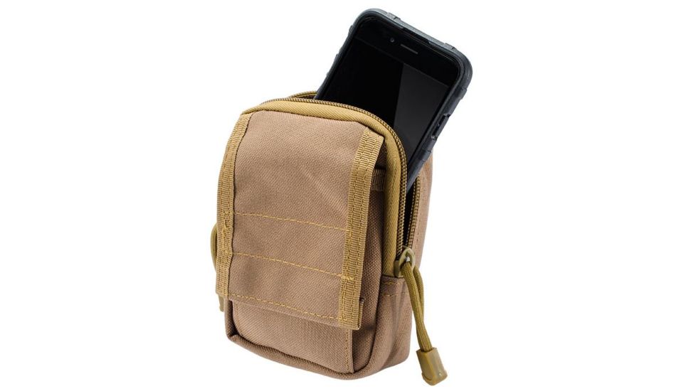 Loaded Gear CX-800 Accessory Pouch, Dual Zipper Design, Compatible w/ Molle System, Dark Earth BI12632