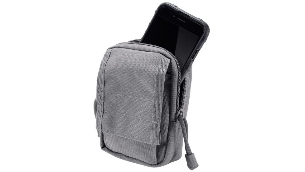 Loaded Gear CX-800 Accessory Pouch, Dual Zipper Design, Compatible w/ Molle System, Gray BI12634
