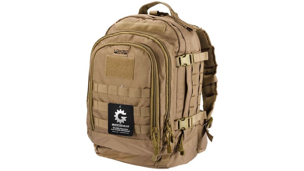 Loaded Gear GX-500 Crossover Utility Backpack, Padded Laptop Sleeve, Side Compression Straps, Dark Earth, 7.08 x 10 x 17.72 In BI12614