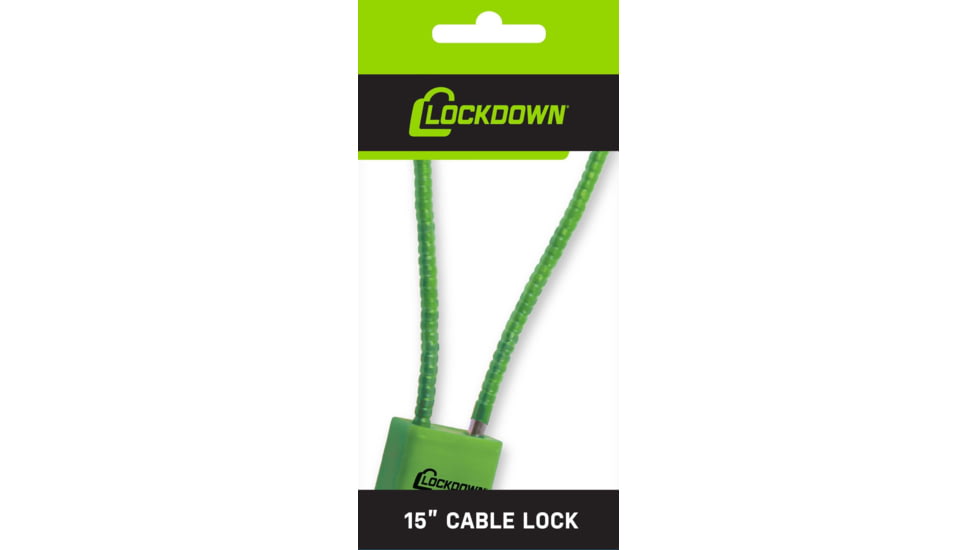 Lockdown Cable Lock, 15in, Red, 110149