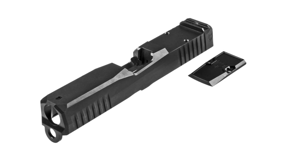 Lone Wolf Arms Dusk Pistol Slide, G19, 9mm, Gen 3, RMR Cut, Stripped, Black, Small, LWD-DKSlide19-G3-BLK