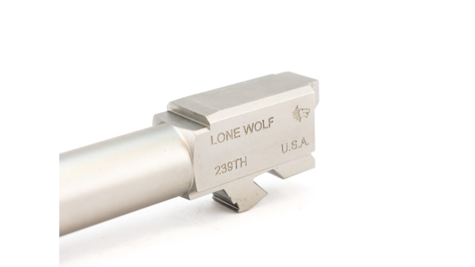 Lone Wolf Arms Glock 23/32 9mm Threaded Conversion Barrel, 1/2x28, Raw Stainless, LWD-239TH