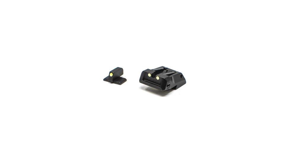 LPA Adjustable Luminova Sight Set, Rock Island 1911, Black, SPL18RL