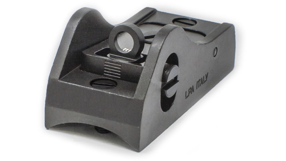 LPA Adjustable Rear Shotgun Sight Screw Down, Ghost Ring, Black, BAR11R+D4