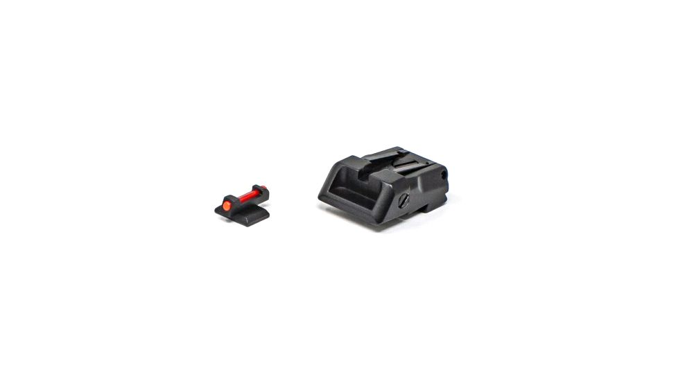 LPA Adjustable Red Front Fiber Optic Sight Set, Kimber 1911, Black, SPS09KI6F
