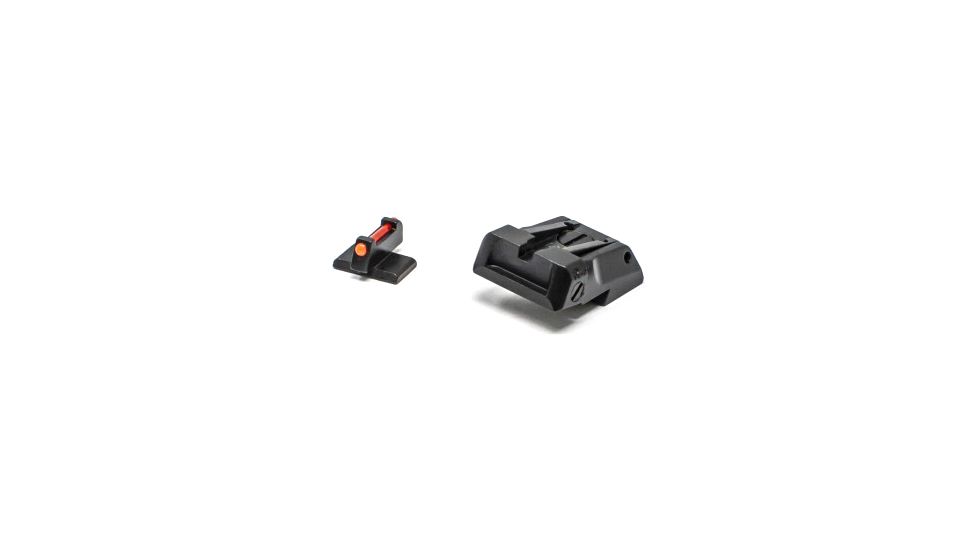 LPA Adjustable Red Front Fiber Optic Sight Set, Rock Island 1911, Black, SPS18RL6F
